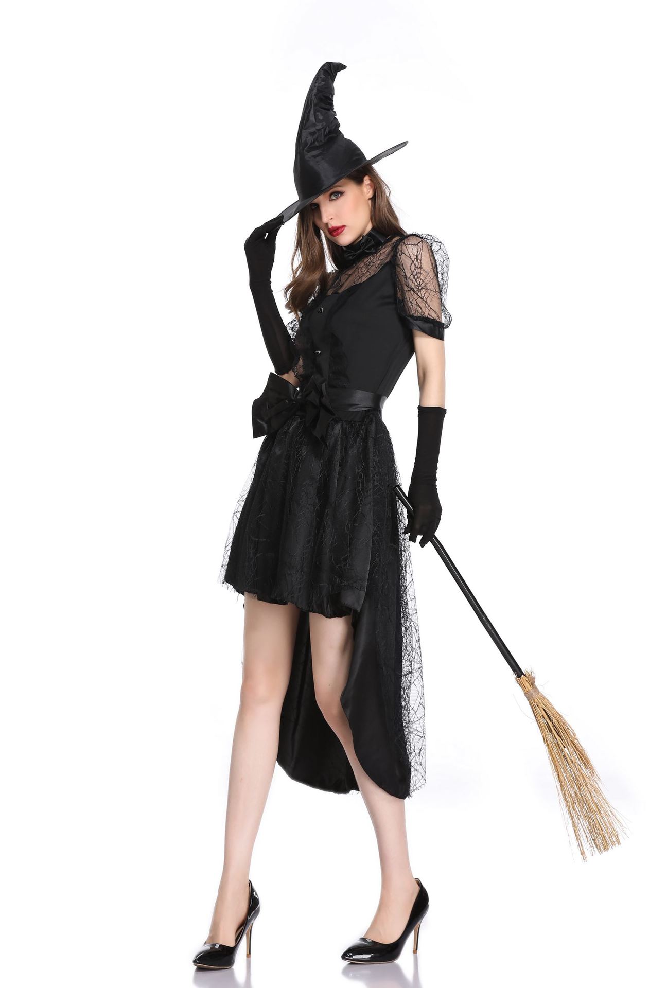 Women Witch Dress Vampire Costumes for Adult Scary Vampire Devil Helloween Party